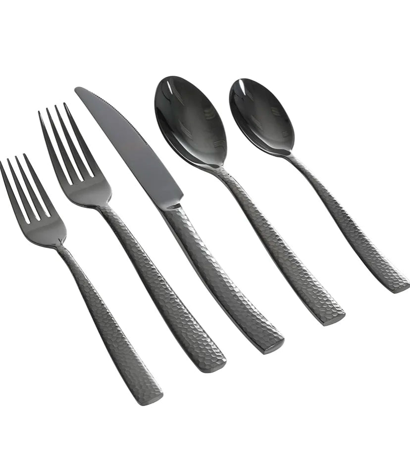 Juego de Cubiertos Gibson Stonehenge Negro Mate - Vascella