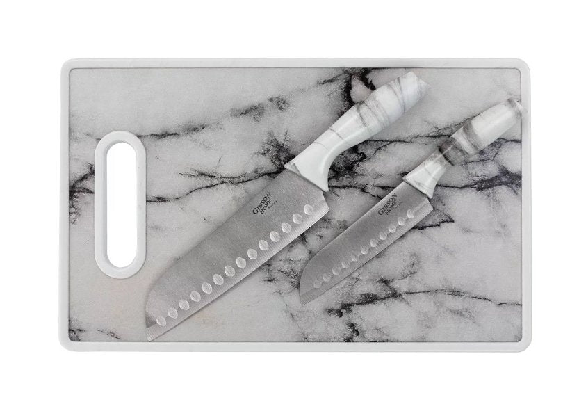 Tabla para Cortar y Cuchillos Gibson Mármol - Vascella