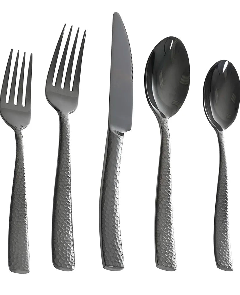 Juego de Cubiertos Gibson Stonehenge Negro Mate - Vascella