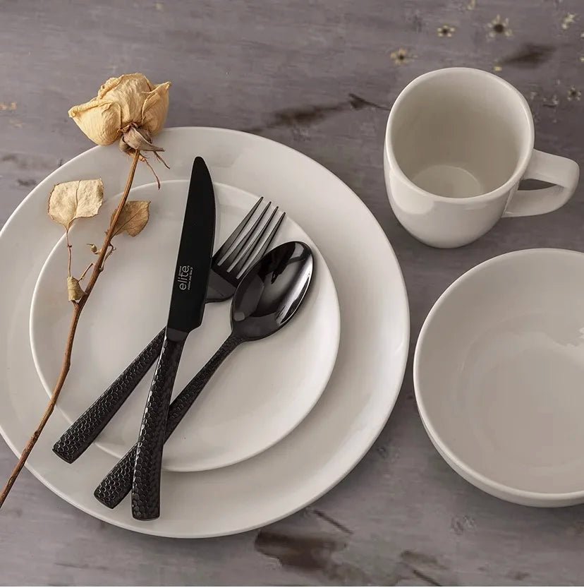 Juego de Cubiertos Gibson Stonehenge Negro Mate - Vascella