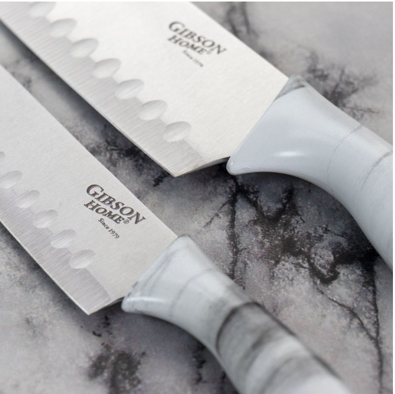 Tabla para Cortar y Cuchillos Gibson Mármol - Vascella