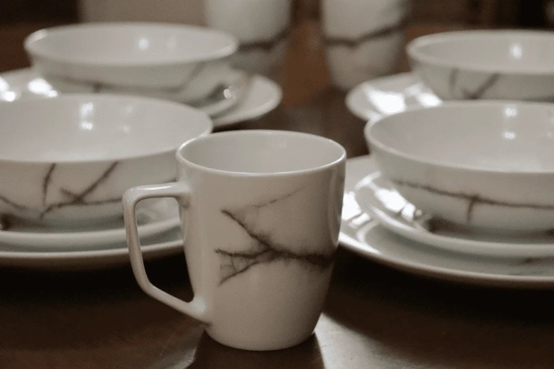 Vajilla Salt & Pepper Mármol - Vascella