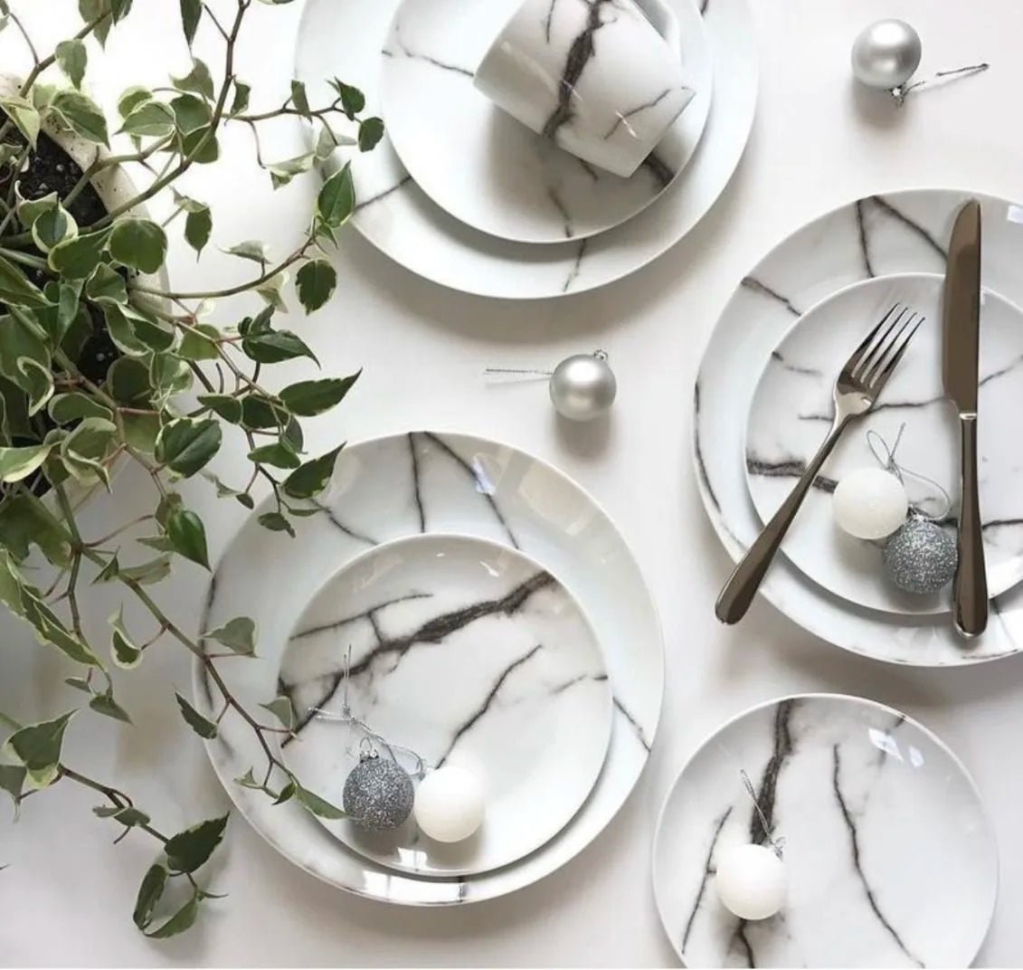 Vajilla Salt & Pepper Mármol - Vascella