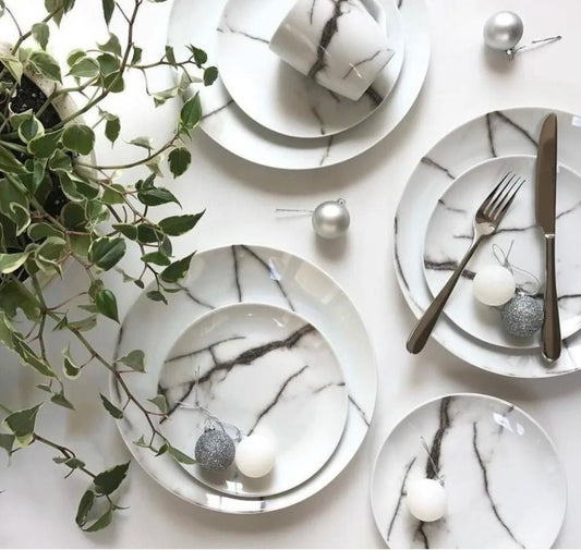 Vajilla Salt & Pepper Mármol - Vascella